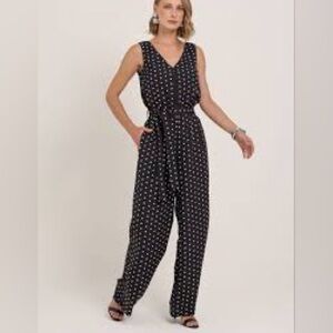 Koov’s Jumpsuit Black and White Polka Dot